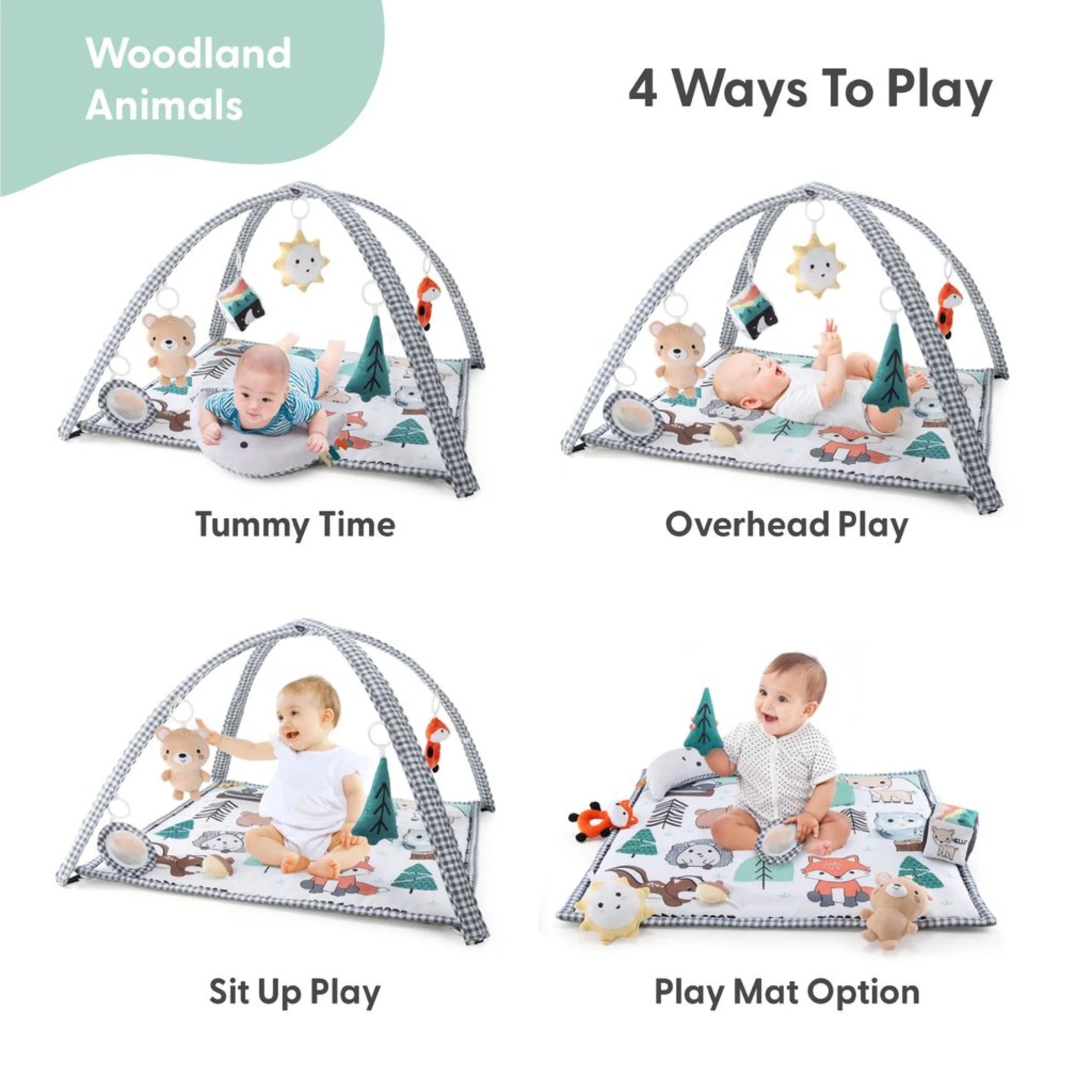 Woodland 7-In-1 Activity Play Gym and Play Mat for Baby