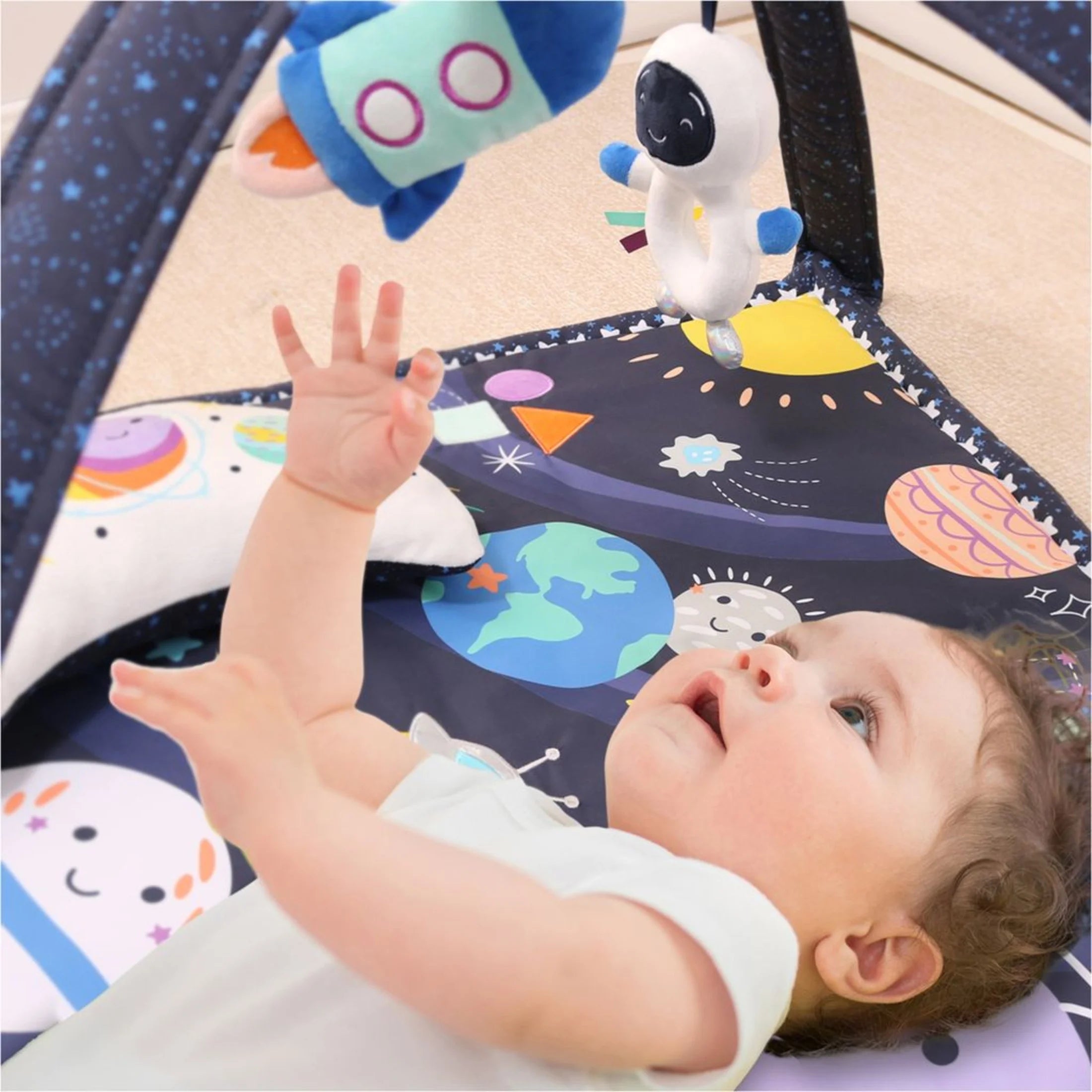 Space-Themed 7-In-1 Activity Play Gym and Playmat for Babies, 7-Piece