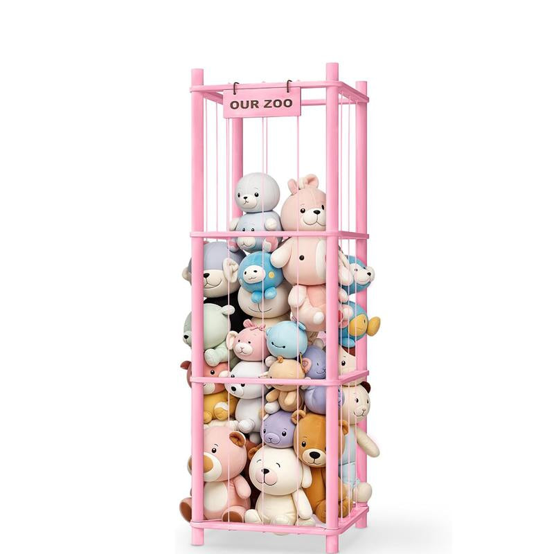 Organizer, Wooden Cute Zoo Toy Holder for Toddler Rooms, Playrooms & Bedrooms