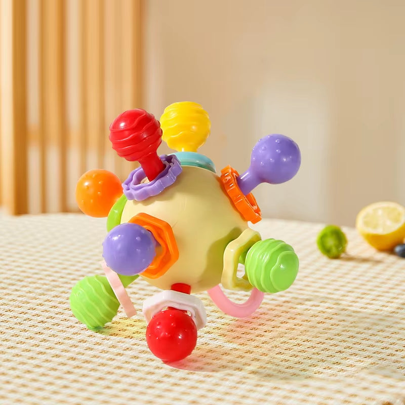 Montessori Toys Baby 0 12 Months Rattles Grasping Ball Infant Silicone Teethers Toy Sensory Activity Development Toys for Babies