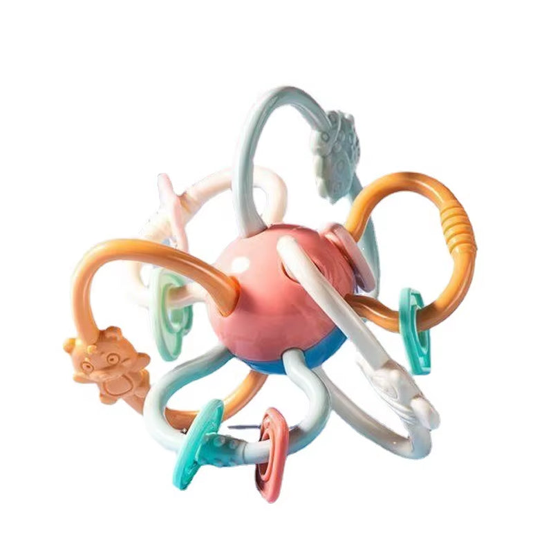 Montessori Toys Baby 0 12 Months Rattles Grasping Ball Infant Silicone Teethers Toy Sensory Activity Development Toys for Babies