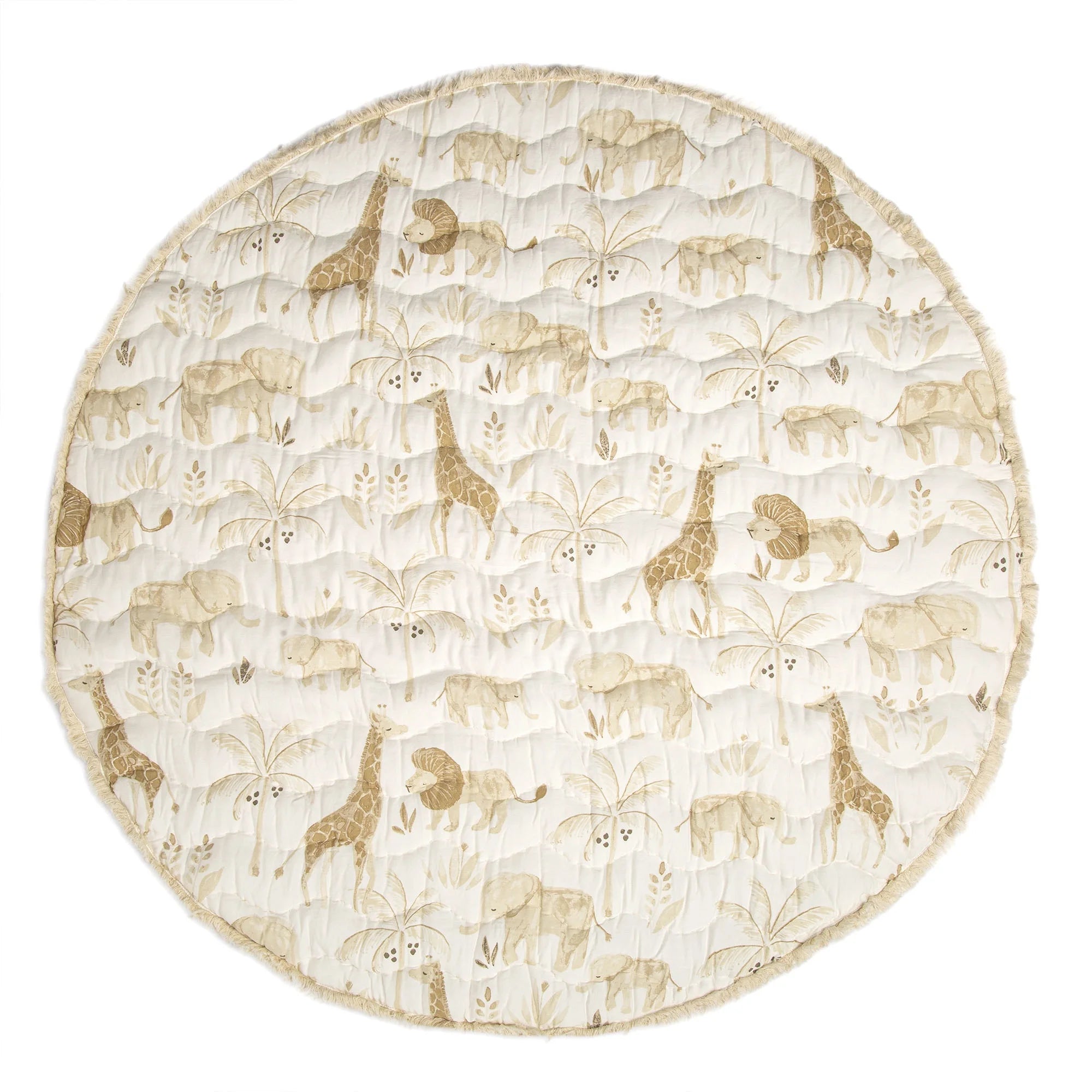 Activity Mat for Boys and Girls Safari Animal, 40" X 40", Jungle Nursery Decor, Kids Play Mat, Tummy Time Mat