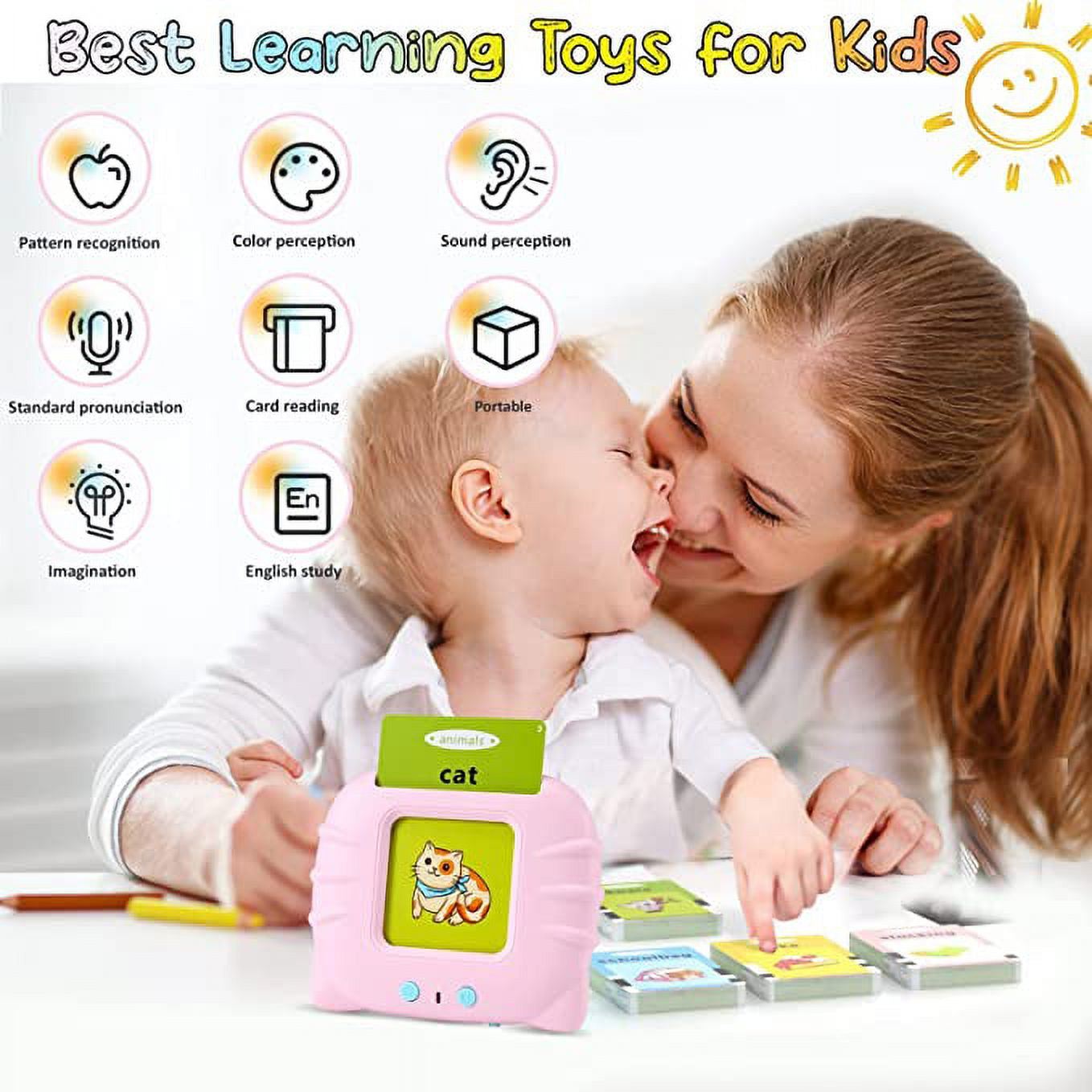 Talking Flash Cards Learning Toys Speech Therapy Toys Autism Toys Games 224 Sight Words with Sound Effect Birthday Gifts