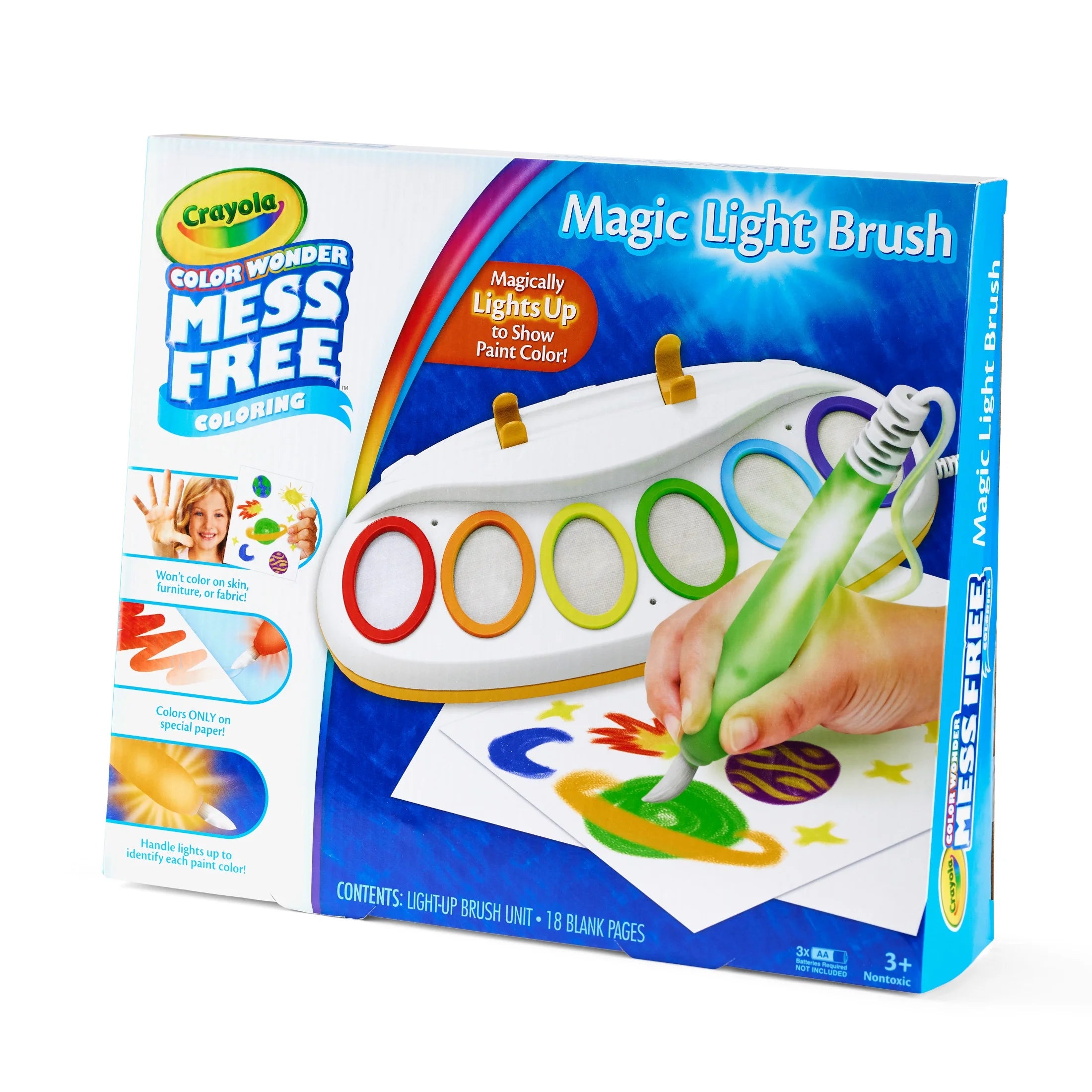Color Wonder Magic Light Brush, Mess Free Kids Painting Set, Preschool Supplies, Toddler Activities, Educational Toys, Holiday & Christmas Gifts for Ages 3 & Up