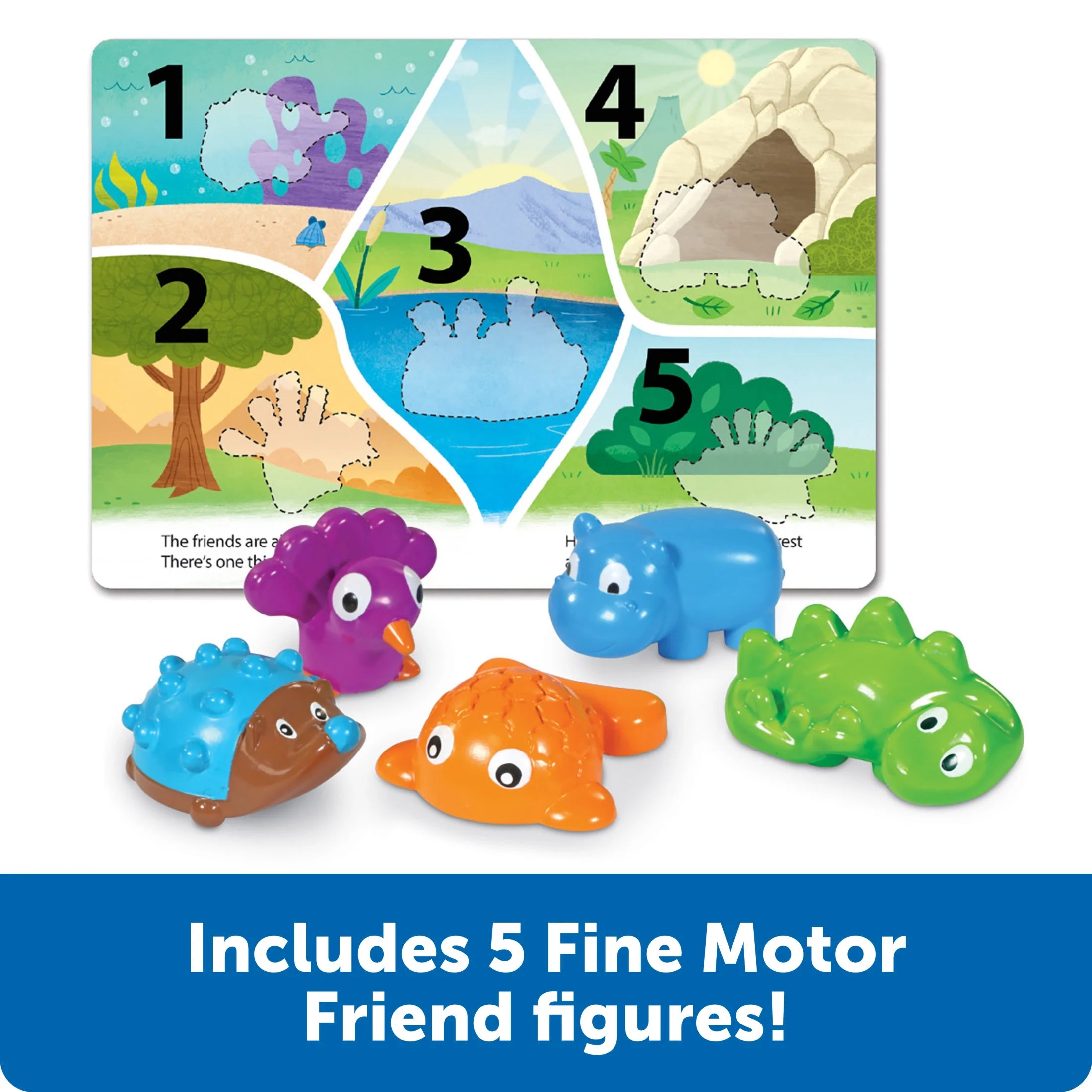 Spike and Friends Counting & Colors Book Set -Toddler Activities, Color Teaching Toys, Age 18 Month+