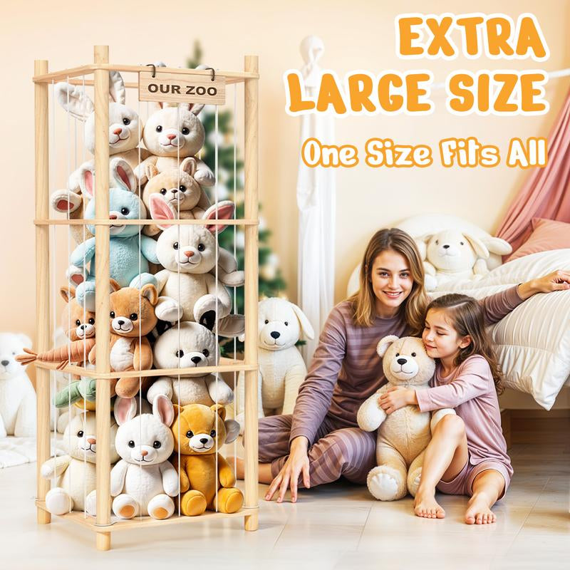 Organizer, Wooden Cute Zoo Toy Holder for Toddler Rooms, Playrooms & Bedrooms