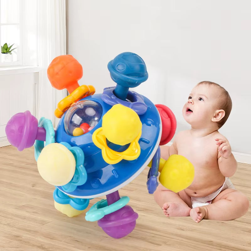 Montessori Toys Baby 0 12 Months Rattles Grasping Ball Infant Silicone Teethers Toy Sensory Activity Development Toys for Babies
