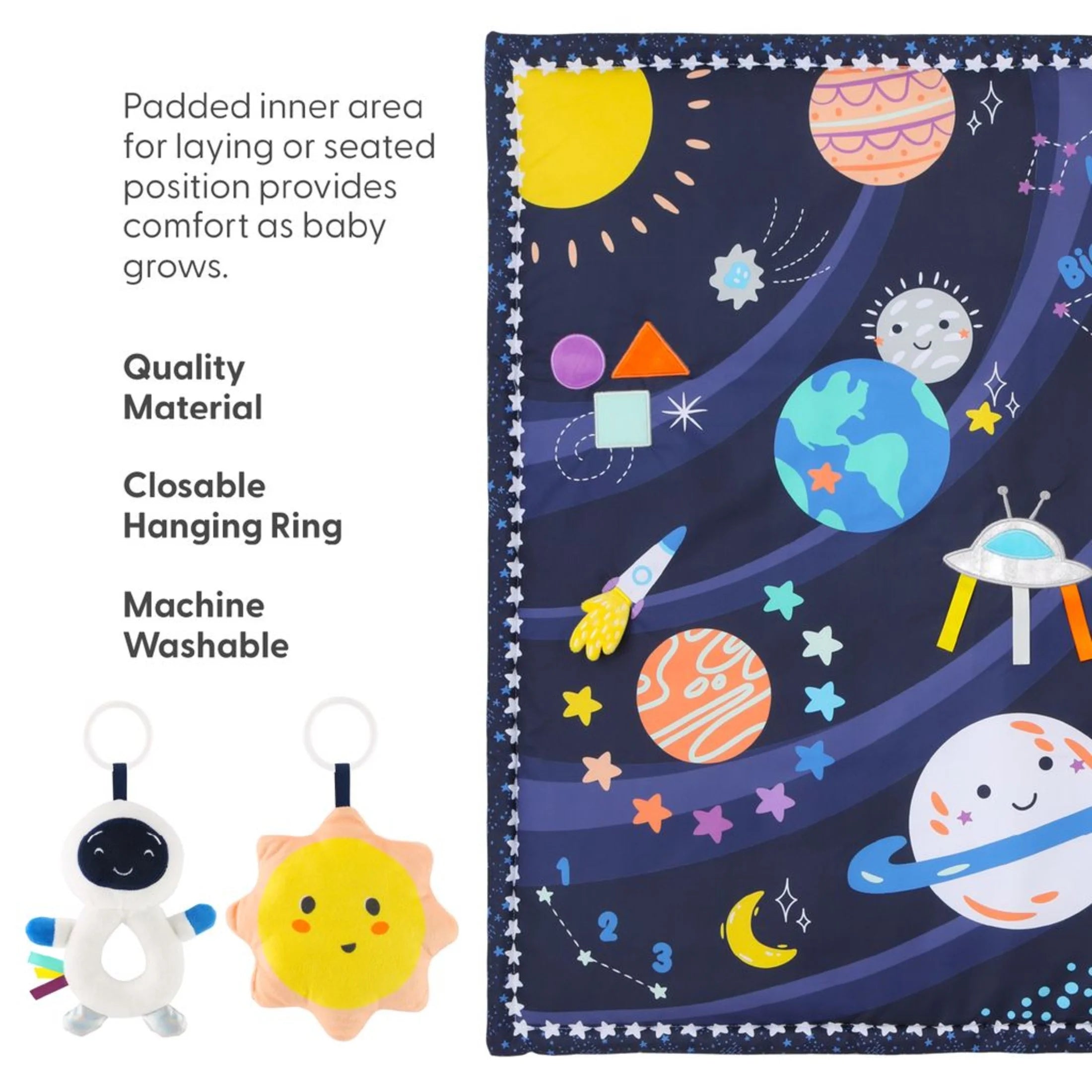 Space-Themed 7-In-1 Activity Play Gym and Playmat for Babies, 7-Piece