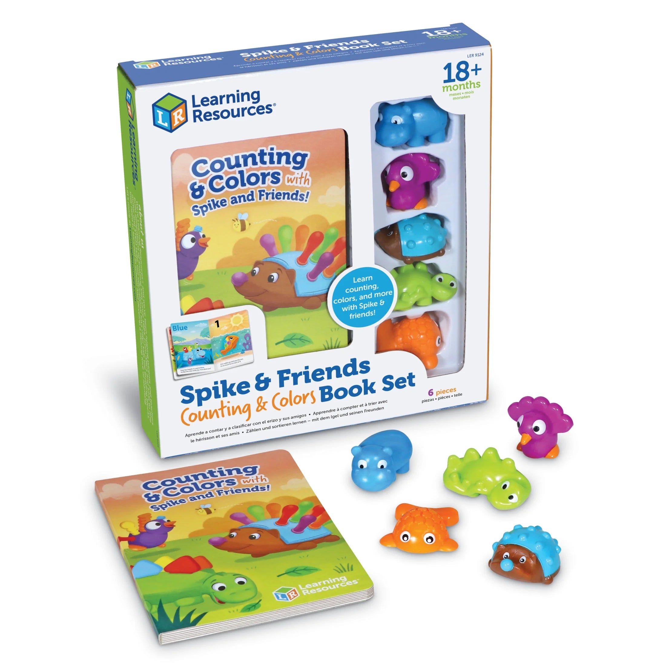 Spike and Friends Counting & Colors Book Set -Toddler Activities, Color Teaching Toys, Age 18 Month+